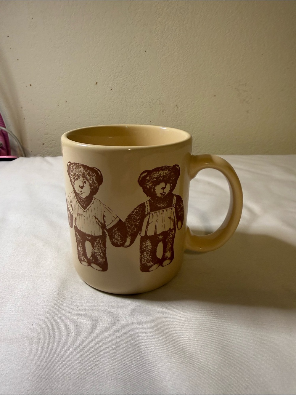 VTG Cream Teddy Bear Ceramic Coffee Mug